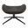 Lennart Ottoman In Matte Black and Brown
