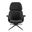 Lennart Swivel Lounge Chair In Black and Matte Black
