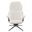 Lennart Swivel Lounge Chair In Ivory and Brown