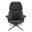Lennart Swivel Lounge Chair In Matte Black and Brown
