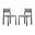 Lennor Boucle Metal Side Chair Set of 2 In Mushroom