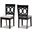 Lenoir Modern And Contemporary Grey Fabric Upholstered Espresso Brown Finished Wood 2-Piece Dining Chair Set