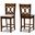 Lenoir Modern and Contemporary Grey Fabric Upholstered Walnut Brown Finished Wood 2-Piece Counter Height Pub Chair Set