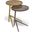 Leo Round Nesting Set In Antique Brass And Antique Copper
