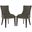 Lester 19 Inch Dining Chair Set of 2 with Silver Nail Heads in Graphite