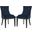 Lester Navy Dining Chair with Silver Nailhead Detail Set of 2
