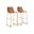 Lexadine Bar Height Barstool Set of 2 In Brown and Gold