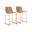 Lexadine Bar Height Barstool Set of 2 In Toast and Gold
