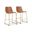 Lexadine Counter Height Barstool Set of 2 In Brown and Gold
