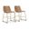 Lexadine Dining Chair Set of 2 In Toast and Gold
