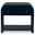 Liabella 1 Drawer Curved Nightstand In Navy and Gold