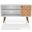 Liberty 42.52 Inch Mid-Century - Modern TV Stand With 2 Shelves And 1 Door In White And 3D
