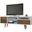 Liberty 70.86 Inch Mid-Century - Modern TV Stand With 4 Shelving Spaces And 1 Drawer In White And Rustic Brown With Solid Wood Legs