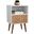 Liberty Mid-Century - Modern Nightstand 1.0 With 1 Cubby Space And 1 Drawer In White And 3D Brown Prints