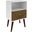 Liberty Mid-Century - Modern Nightstand 1.0 With 1 Cubby Space And 1 Drawer In White And Rustic Brown With Solid Wood Legs