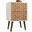 Liberty Mid-Century - Modern Nightstand 2.0 With 2 Full Extension Drawers In White And 3D Brown Prints