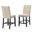 Lidia Upholstered Counter Height Chairs Set of 2 In Beige Linen Fabric