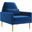 Liliana Performance Velvet Arm Chair In Navy