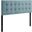 Lily Light Blue Biscuit Tufted Full Performance Velvet Headboard