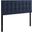 Lily Navy Queen Upholstered Fabric Headboard