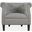 Lily Upholstered Barrel Curved Back Accent Chair with Nailhead Trim In Ash