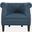 Lily Upholstered Barrel Curved Back Accent Chair with Nailhead Trim In Blue