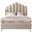 Lily Velvet Full Bed In Cream