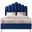 Lily Velvet Full Bed In Navy