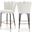 Lily Velvet Stool Set of 2 In Cream