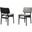 Lima Gray Upholstered Wood Dining Chair Set of 2 In Black Finish