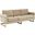 Lincoln Upholstered Velvet Sofa In Beige