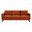Lincoln Velvet Sofa In Orange and Black