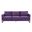 Lincoln Velvet Sofa In Purple and Black