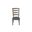 Linda Dining Chair In Gray Linen and Rustic Gray Brown Wood