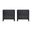 Linda Modern 2-Drawer Nightstand Set of 2 in Charcoal Grey