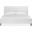 Lindon Complete Queen White Upholstered Island Bed