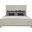 Linea King Panel Bed with Upholstered Headboard and Footboard in Cerused Greige Finish