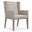 Linea Upholstered Arm Chair in Cerused Greige Finish