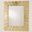 Linenfold Large Mirror In Brass