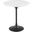 Lippa 20 Inch  Round Artificial Marble Side Table In Black White