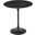 Lippa 20 Inch  Round Artificial Marble Side Table In Black