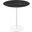 Lippa 20 Inch Round Artificial Marble Side Table In White Black