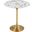 Lippa 20 Inch  Round Terrazzo Side Table In Gold