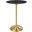 Lippa 28 Inch Artificial Marble Bar Table In Black and Gold