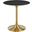 Lippa 28 Inch Artificial Marble Dining Table In Black and Gold