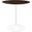 Lippa 28 Inch Dining Table In White/Cherry Walnut