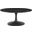 Lippa 36 Inch Round Artificial Marble Coffee Table In Black