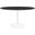 Lippa 54 Inch Artificial Marble Dining Table EEI-5185-WHI-BLK