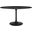 Lippa 54 Inch Artificial Marble Oval Dining Table In Black