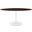 Lippa 60 Inch Oval Dining Table In White/Cherry Walnut